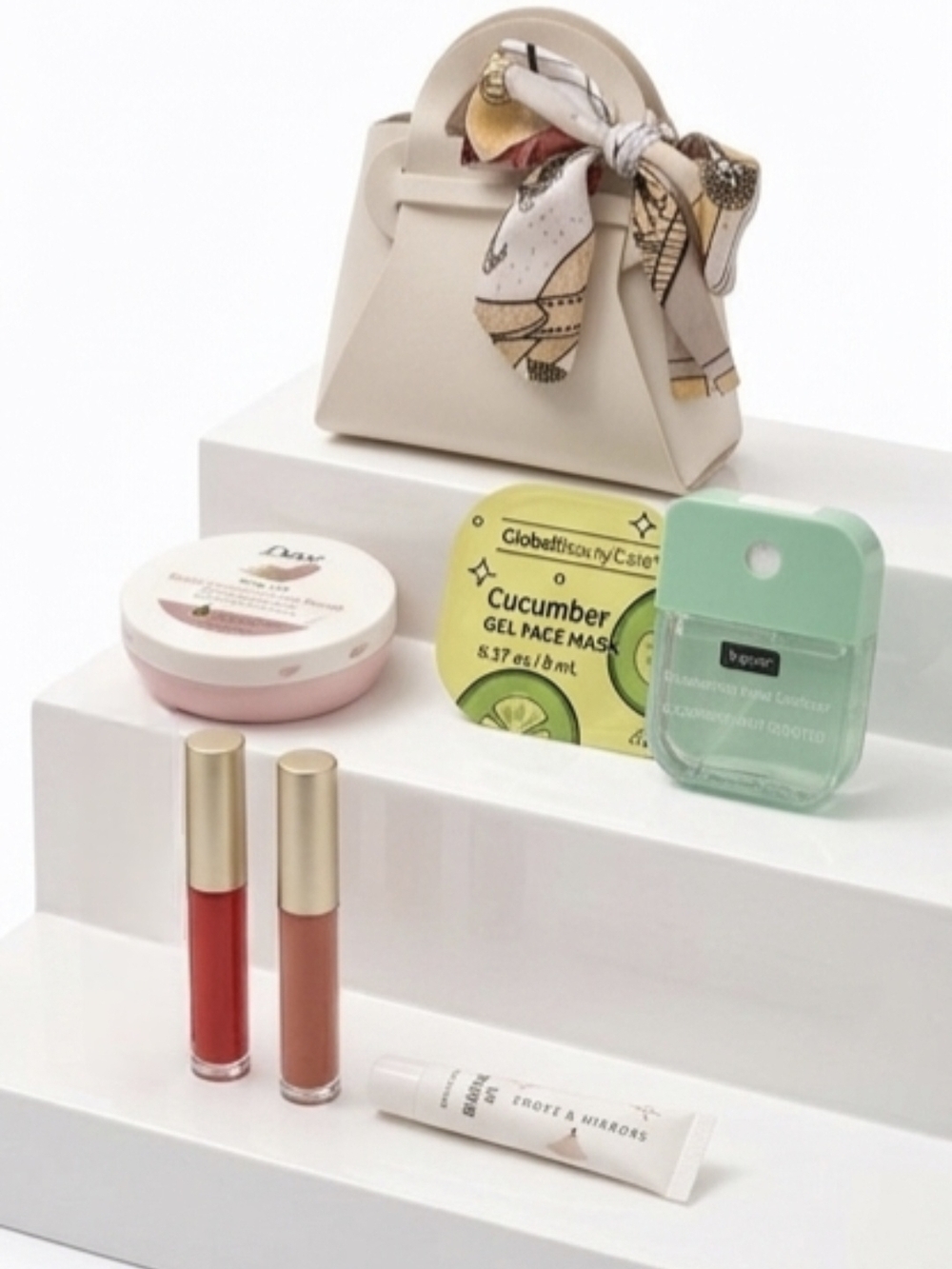 7pc Beauty Set Dove And Cucumber With Mini Leather Bag - Picture 3 of 5